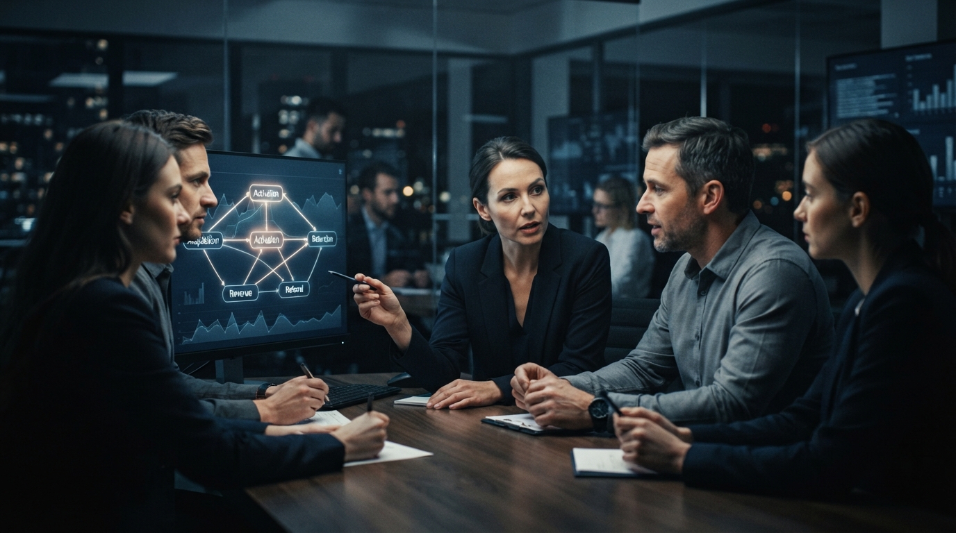 Editorial illustration for Five B2B SaaS Metrics That Matter — and Which One to Prioritize for Each Product Goal